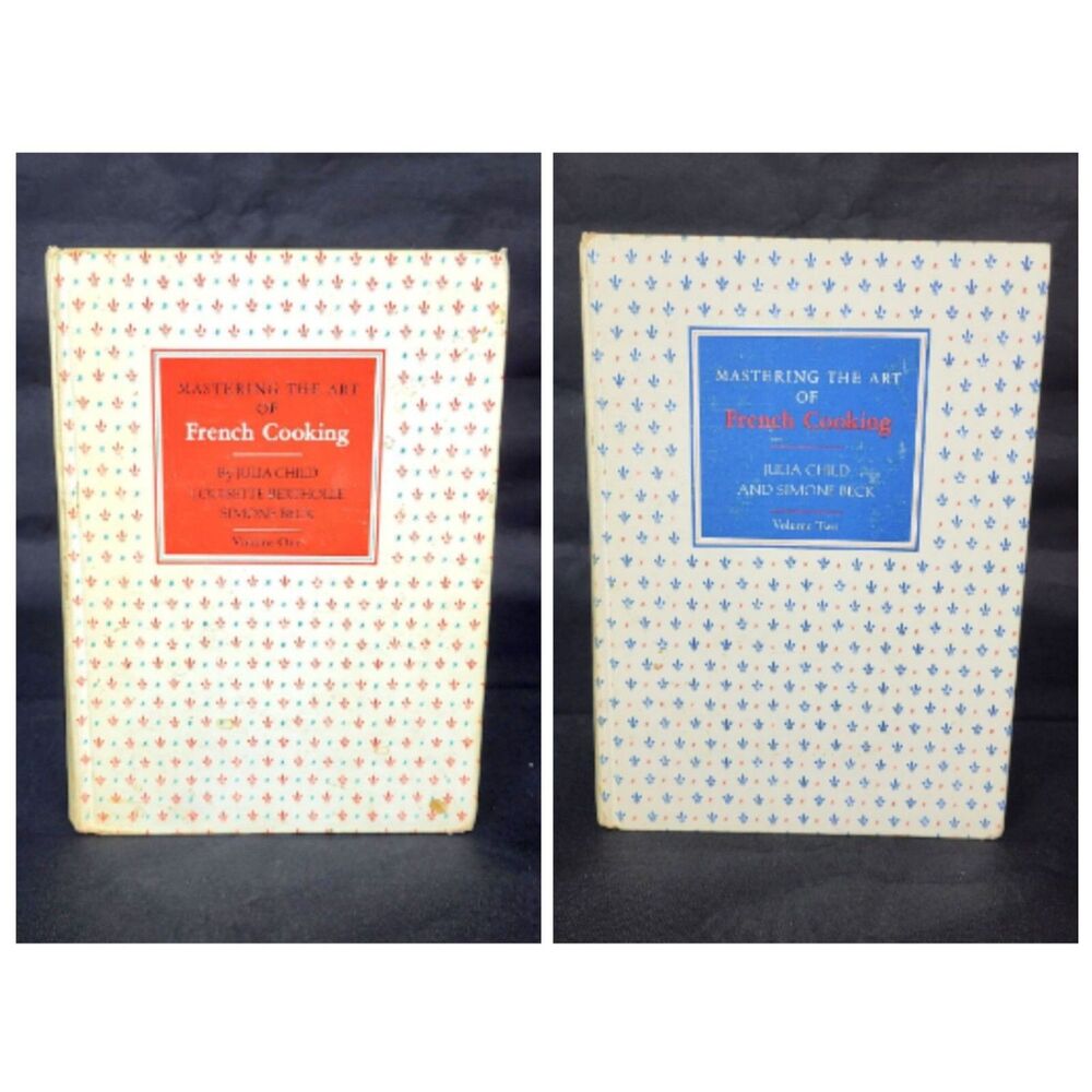 Vintage Julia Child Volume I Volume II Mastering the Art of French Cooking Books